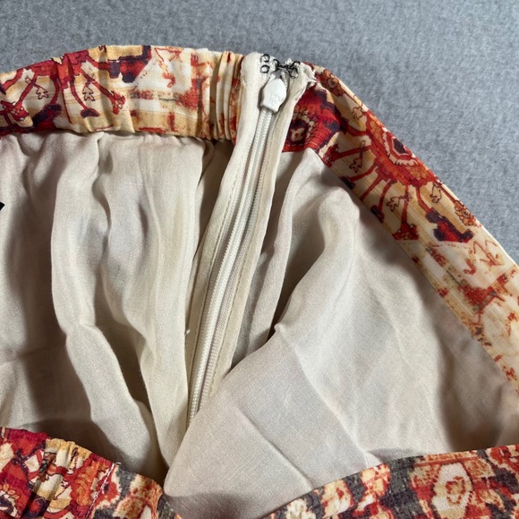 Anthropologie Akemi+Kin Red Laurel Canyon Pleated Maxi Skirt Boho chic XS - Picture 5 of 10